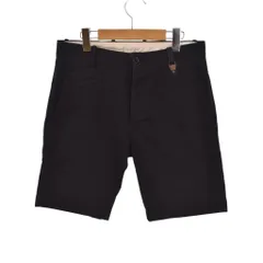 ディーゼル DIESEL ショートパンツ ハーフパンツ ショーツ 無地 膝丈 ボタンフライ ロゴ金具 28 黒 ブラック