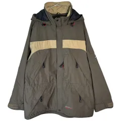 90年代 Eddie Bauer EBTEK エディー・バウアー GORE-TEX マウンテンパーカー アウトドア カーキ(メンズ L)中古 古着 X9346