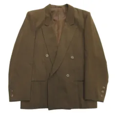 美品 Workshop Y's ワークショップ ワイズ ヨウジヤマモト 80's 90's ダブル テーラード ジャケット ブレザー ヴィンテージ  ブラウン メンズ 古着 中古 USED