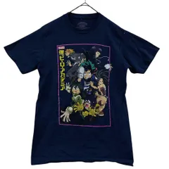 僕のヒーローアカデミア　男女　Tシャツ　紺　S　人気アニメグッズ　【3251】