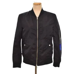 ナノユニバース nano universe MA-1 ボンバージャケット リバーシブル カモ柄 迷彩柄 無地 ダブルジップ ジップアップ S 黒 ブラック カーキ 茶 ブラウン NUF61BZ0294GK