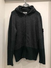 STONE ISLAND フード付きニットパーカー ネイビー - メルカリ