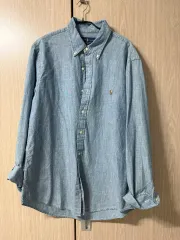 ポロラルフローレン スリムフィット シャツ (ライト ブルー)