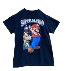 スーパーマリオ　男女兼用Tシャツ　黒　S　キャラクター　夏服　古着　【3338】