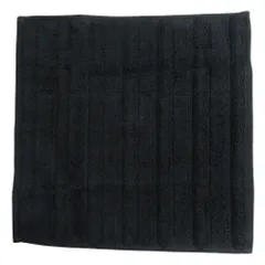 未使用 HERMES エルメス Labyrinth ラビリンス ハンド タオル コットン Ｈロゴ サイズ32×32cm 黒 ブラック メンズ レディース 古着 中古 USED