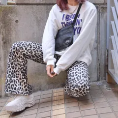 LEOPARD FLARE PANTS（beige）