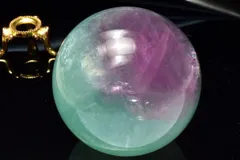 【１点物】希少◇大玉 フェザーインフローライト　55mm　丸玉(台座付き) スフィア パワーストーン 天然石 _CG7544【宅急便】