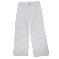 良品 ZARA ザラ ハイライズ ストレート ホワイトデニム パンツ ジーンズ トラウザー ジーパン Gパン 38 白 ホワイト レディース 古着 中古 USED