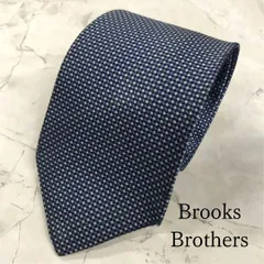 ブルックスブラザーズ　ネクタイ　紺　白　黒　ドット柄　絹【n1978】