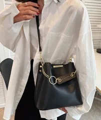 新品 未使用 ショルダーバッグ 2way バケットバッグ レディース 通勤 通学 ミニハンドバッグ オフィスカジュアル 肩掛け カバン スクエア 斜め掛け バッグ 韓国風 手提げ 鞄 小さめ 合皮 かばん キレイめ バケツ型