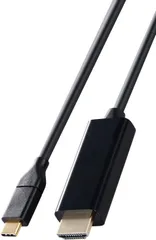 4693 エレコム usb c 変換ケーブル 2m Type-C to HDMI 4K(3840×2160px)/60Hz マルチディスプレイ ミラーリング 【iPhone MacBook iPad Android 等に対応】