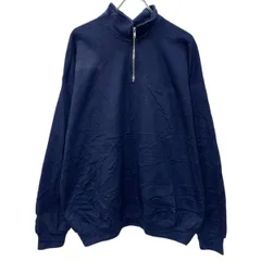 メキシコ製 Champion 無地スウェット トレーナー XXL ネイビー チャンピオン ハーフジップ 裏起毛 シンプル 無地 秋物 a804-5628
