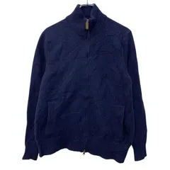 90s Polo by Ralph Lauren ウールニット セーター S ネイビー ポロバイラルフローレン ジップアップ 90年代 モックネック 秋物 a804-5740