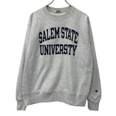 Champion REVERSE WEAVE プリントスウェット トレーナー M ライトグレー チャンピオン リバースウィーブ プルオーバー 復刻 秋物 a804-5764