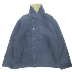 良品 NAVY DEPARTMENT ネイビーデパートメント 米海軍 N-1 デッキ ジャケット ブルゾン ボア 23WP03 サイズ38 紺 ネイビー メンズ 古着 中古 USED