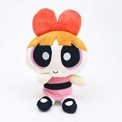 파워 퍼프 걸스 블러섬 주름 봉제 인형 파와 퍼프