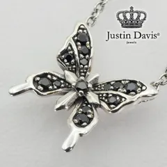 ジャスティンデイビス 蝶 ブラックスピネル ネックレス シルバー/25-3996のサムネイル