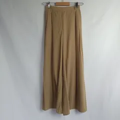 M1-02972 【Women】 GU (ジーユー) ガウチョパンツ (M) / ベージュ タック入り ウエストゴム K-夏