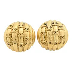 シャネル ココマーク シェルモチーフ イヤリング ヴィンテージ GP Aランク ch9929ww