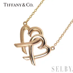 ティファニー K18PG ペンダントネックレス ダブルラビングハート