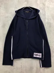 agnes b. アニエスベー フランス製 ジップアップ ニット ブルゾン ジャケット size1/ネイビー ■◇◎レディース