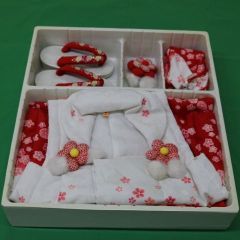 七五三子供用着物 白地 赤い花柄 100cm~(正絹)長襦袢上のみ - メルカリ