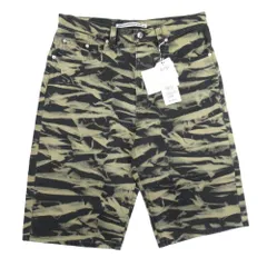 未使用 22ss alexanderwang アレキサンダーワン タイガーカモ ショーツ ハーフパンツ SKATER BOARD SHORT 30 カーキ 黒 メンズ 古着 中古 USEDのサムネイル