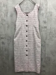 fredy emue フレディ エミュ フロント釦ツイード ジャンパー スカート size36/薄ピンク系 ■■ レディース