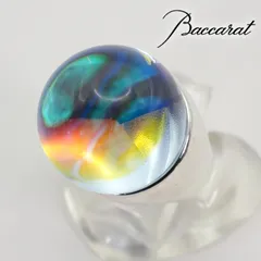 バカラ シルバー クリスタル ボール リング 海藻模様 /25-4021