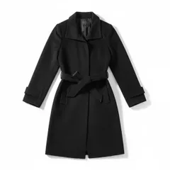 リフレクト ReFLEcT コート ロング シンプル ウエスト紐付き スリット 黒 13サイズ 992726