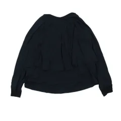 美品 23AW Audrey and john wad オードリーアンドジョンワッド コットン 長袖 Tシャツ プルオーバー クルーネック カットソー F 黒 レディース 古着 中古 USED