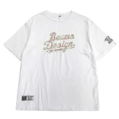 良品 ZETT by BEAMS DESIGN ゼット バイ ビームスデザイン 野球 Tシャツ ロゴ プリント カットソー L ベースボール 白 メンズ 古着 中古 USED