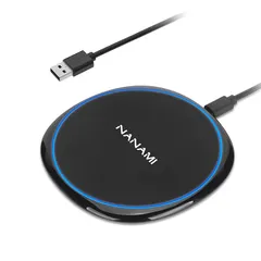 NANAMI ワイヤレス充電器 Qi認証 15W出力 USB Type-C ポート iPhone 17/16/15/14/13/12シリーズ/SE第3世代/11Pro(Max)/XR/X/8 AirPods Pro(Pro3/Pro2)/4 Galaxy  1