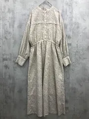 ehka sopo SM2 エヘカソポ サマンサモスモス きりまるコラボ 小花柄バンドカラー ワンピース sizeF/ベージュ系 ■◇ レディース