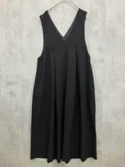 haco. ハコ フェリシモ 体型カバー ジャンパースカート フレア Vネック ワンピース sizeS/黒 ■■ レディース