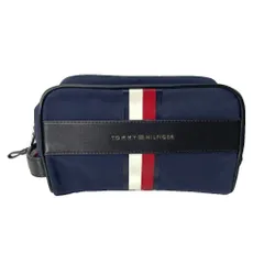 トミーヒルフィガー TOMMY HILFIGER セカンドバッグ クラッチバッグ ポーチ ロゴ ネイビー ■GY99
