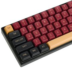 Red Warrior CSA Custom Keycaps, 160-Key Double-Shot Keycap Set for Cherry/Gateron MX Switch 60%/64/GK61 Gaming Mechanical Keyboards