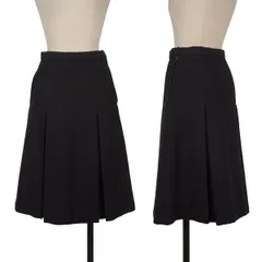 コムコム コムデギャルソンCOMME des GARCONS ウール混パイルダーツデザインスカート 紺SSのサムネイル