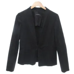 グリーンレーベルリラクシング ユナイテッドアローズ green label relaxing ノーカラージャケット フックボタン 40 黒 ブラック /YJ