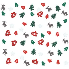 木製スライス クリスマス 100枚セット 雪の結晶 クリスマスツリー トナカイ 手袋 木材チップ スライス 木片 ボタン 木製 クリスマス オーナメント 飾り DIY 素材 手芸材料 部屋飾り