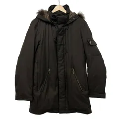 TAKEOKIKUCHI(タケオキクチ) ダウンコート サイズ1 S メンズ ダークブラウン 長袖/ジップアップ/フード・ファー付き/冬