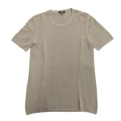 美品 Theory セオリー TOLEDO SS SLEEK COTTON 半袖 ニット Tシャツ セーター コットン XS グレー メンズ 古着 中古 USED