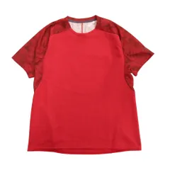 良品 MIZUNO ミズノ メッシュ Tシャツ カットソー ロゴ スポーツ M 赤 レッド メンズ 古着 中古 USED