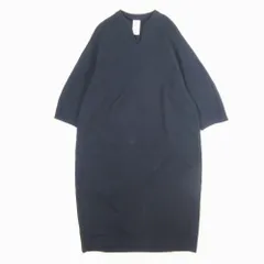 美品 22aw SNIDEL スナイデル×sweet×新木優子 コラボ ロングワンピース オーバーシルエット キーネック 長袖 0/S 紺 ネイビー レディース 古着 中古 USED