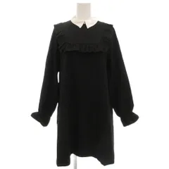 ジュエティ jouetie 長袖ワンピース M 黒 ブラック 襟付き フリル ひざ丈 /GV