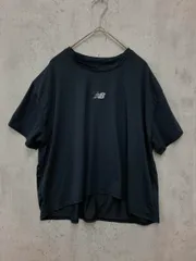New Balance ニューバランス ロゴ 半袖 Tシャツ sizeL/黒 ■◆ レディース