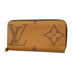 【6dc2631】ルイヴィトン 長財布 モノグラム・ジャイアント リバース ジッピーウォレット M69353 ブラウン【中古】レディース