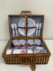 希少‼︎ 未使用品！JA-SS   ピクニックバスケット 食器4人セット