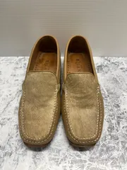 送料無料！！DIANA ダイアナ　レディースシューズ　ローファー　モカシン　ハラコ×レザーデザイン　キャメル　22.5cm  #80417MO515