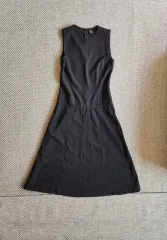 ブラック ノースリーブ ロング丈ワンピース 4